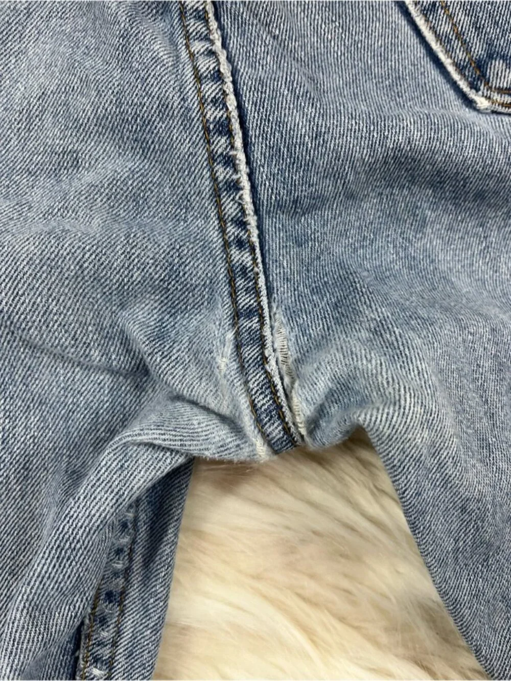 Levis 505 Jeans Men's 34x30 Mid Rise Regular Fit Light Wash